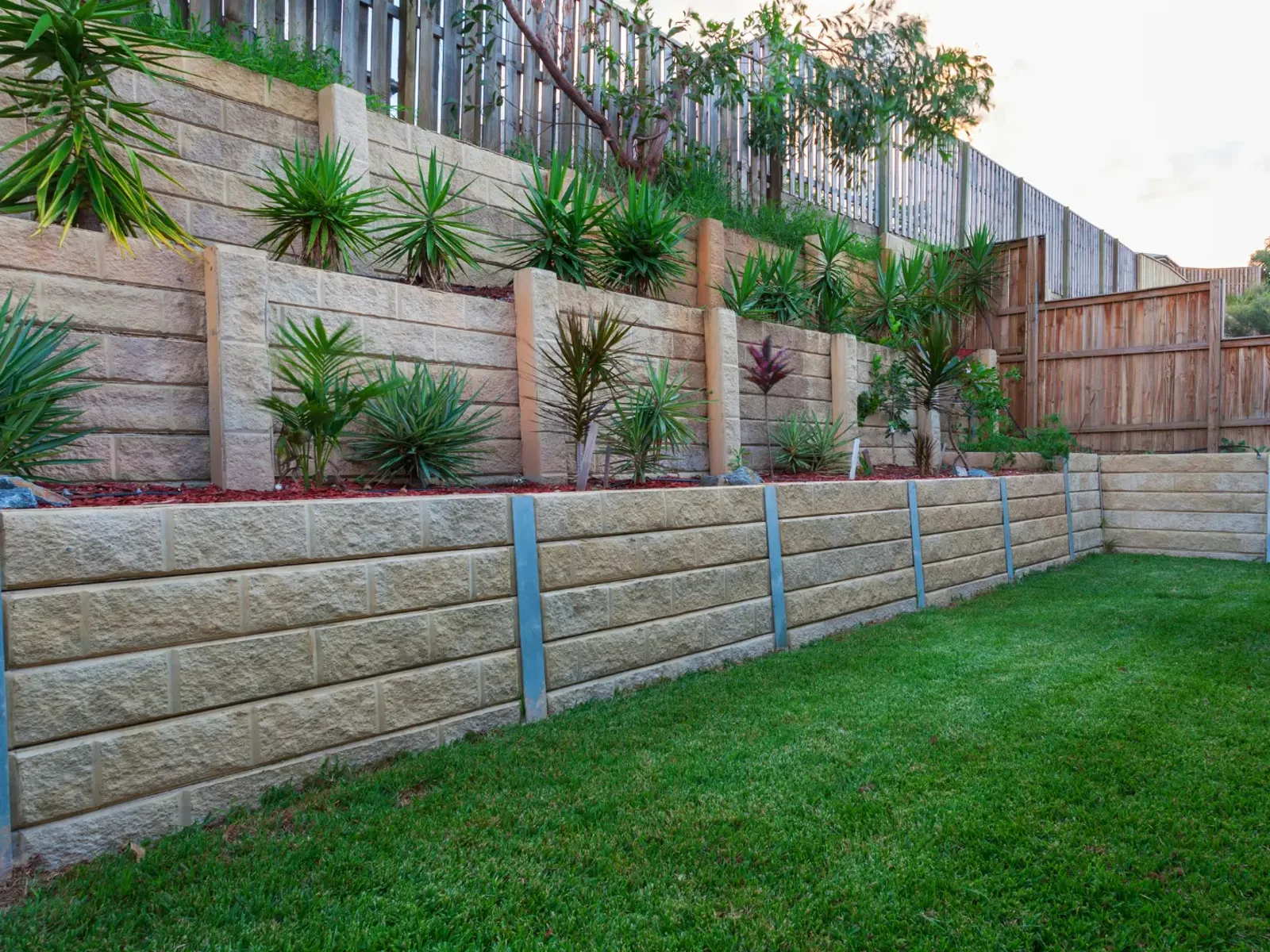 Garden retaining wall – retaining walls by Fines Landscaping, King's Lynn